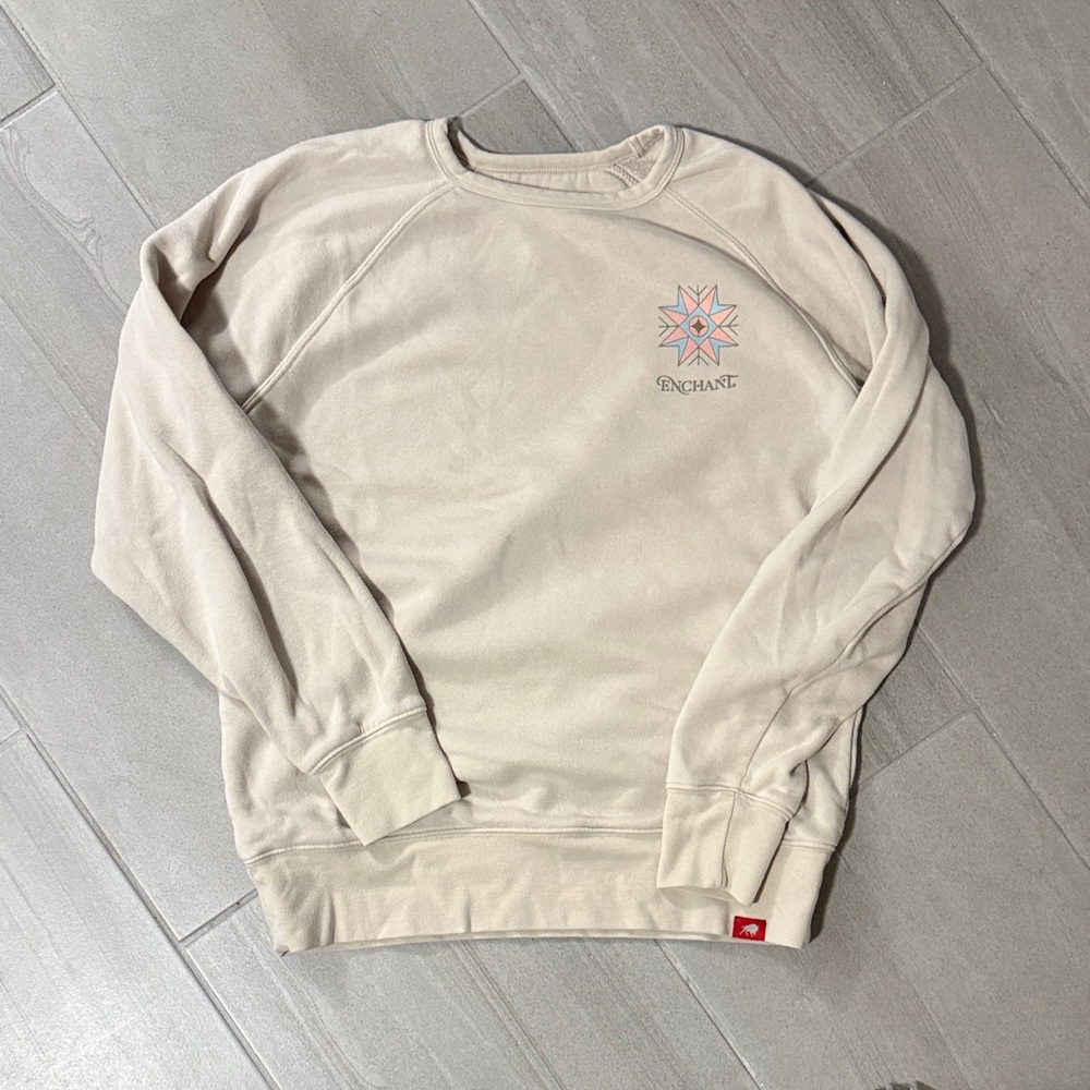 Enchant Beige Crewneck Sweater for Men